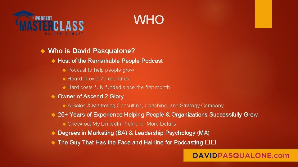 WHO Who is David Pasqualone? Host of the Remarkable People Podcast Heard Hard in