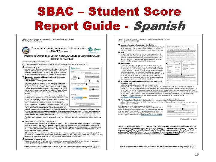 SBAC – Student Score Report Guide - Spanish 19 