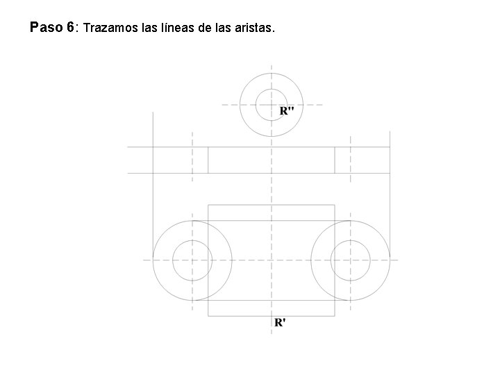 Paso 6: Trazamos las líneas de las aristas. 