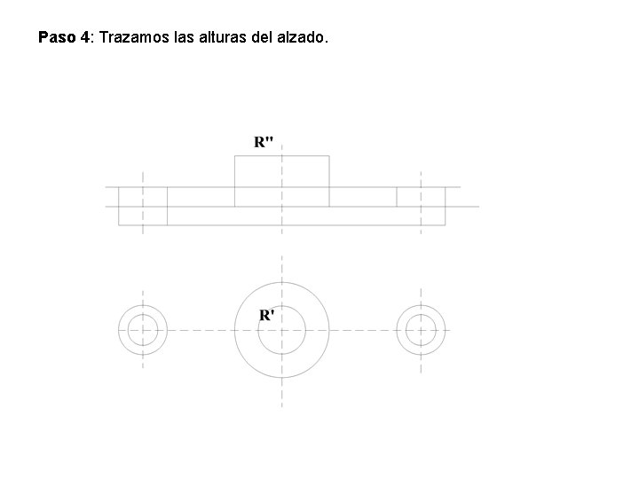 Paso 4: Trazamos las alturas del alzado. 