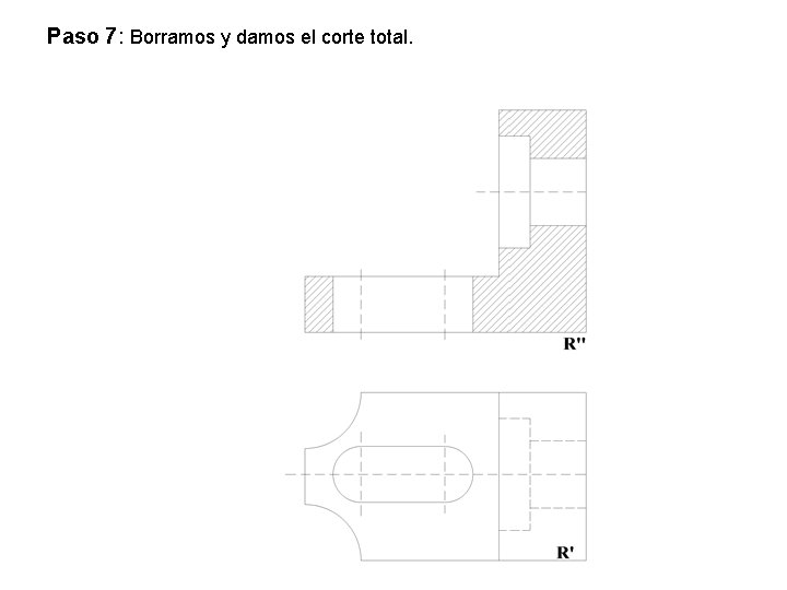 Paso 7: Borramos y damos el corte total. 