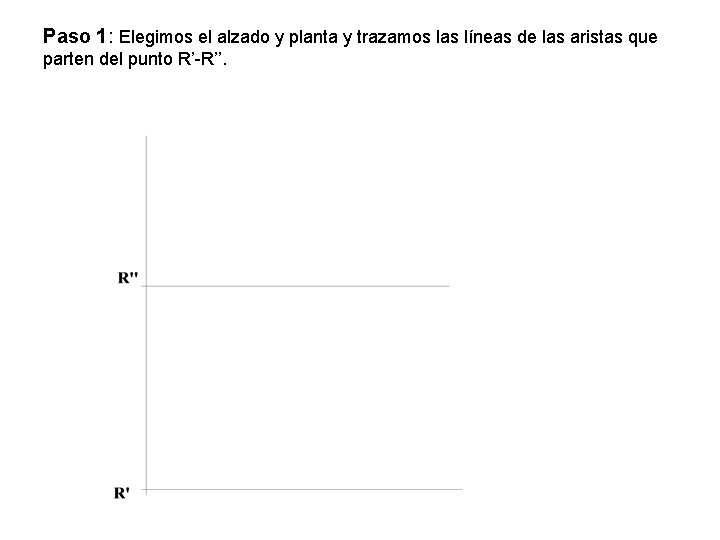 Paso 1: Elegimos el alzado y planta y trazamos las líneas de las aristas