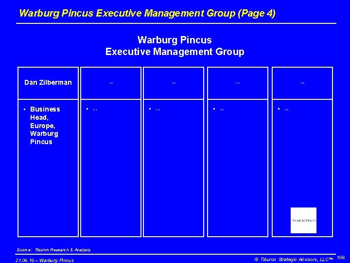 Warburg Pincus Executive Management Group (Page 4) Warburg Pincus Executive Management Group -- Dan