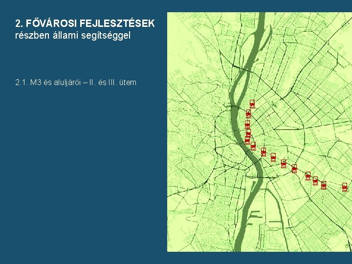 2. FŐVÁROSI FEJLESZTÉSEK részben állami segítséggel 2. 1. M 3 és aluljárói – II.