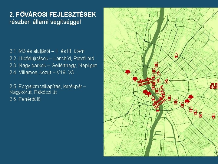 2. FŐVÁROSI FEJLESZTÉSEK részben állami segítséggel 2. 1. M 3 és aluljárói – II.