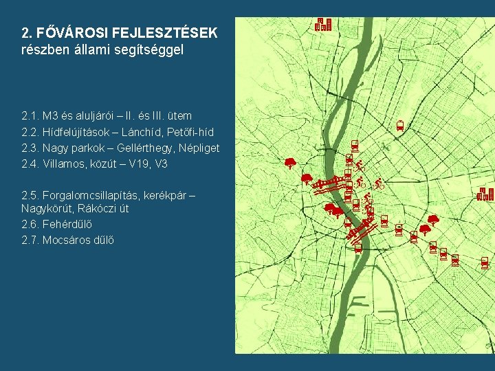 2. FŐVÁROSI FEJLESZTÉSEK részben állami segítséggel 2. 1. M 3 és aluljárói – II.