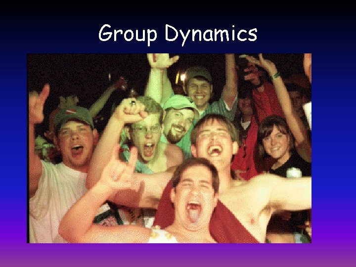 Group Dynamics  Group Dynamics
