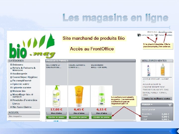 Les magasins en ligne 