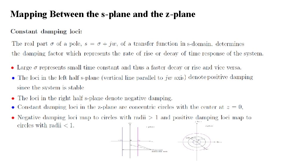 Mapping Between the s-plane and the z-plane 