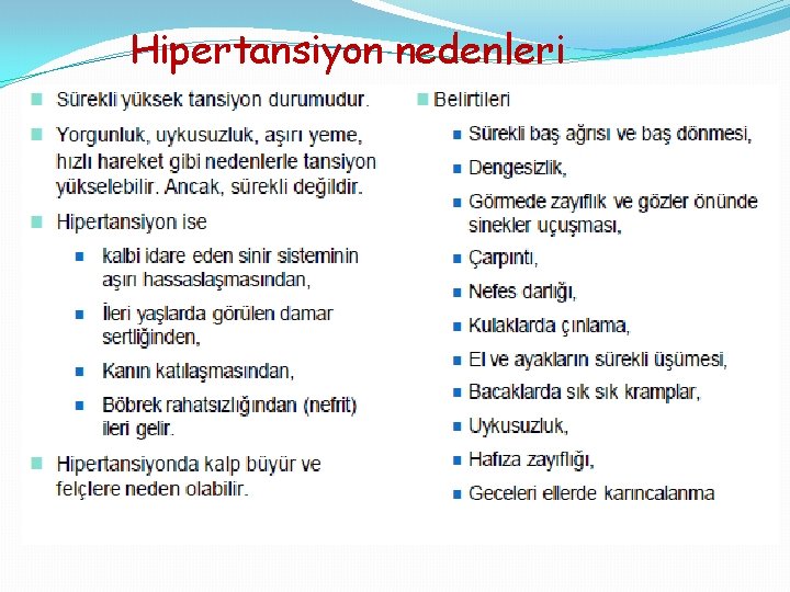 Hipertansiyon nedenleri 