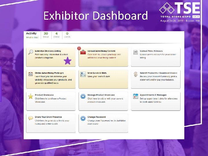 Exhibitor Dashboard 