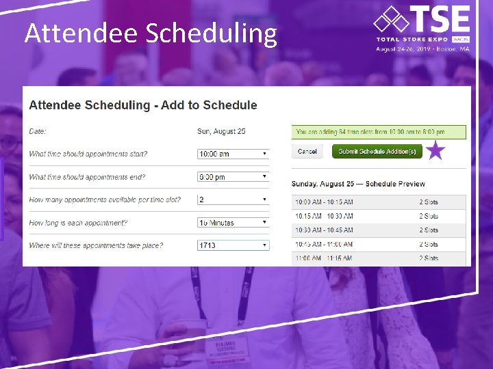 Attendee Scheduling 