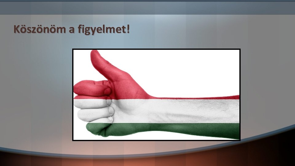 Köszönöm a figyelmet! 