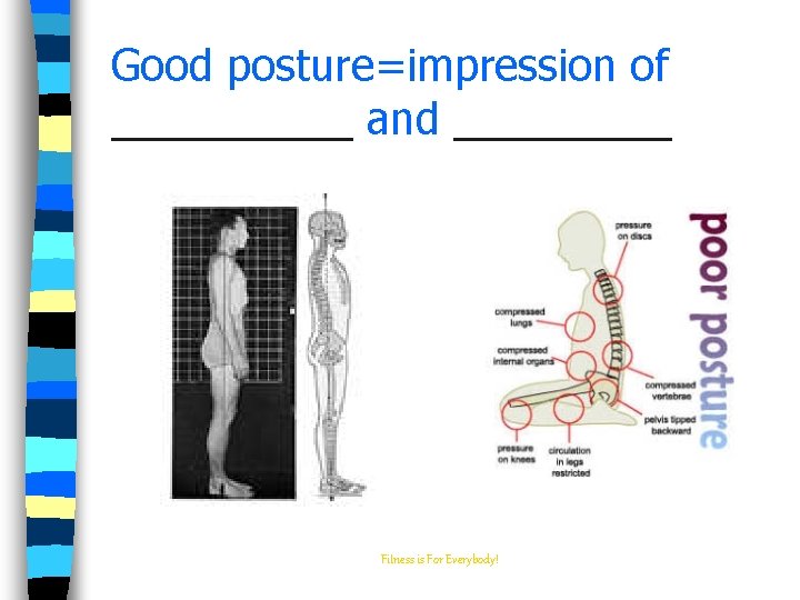 Good posture=impression of _____ and _____ Fitness is For Everybody! 