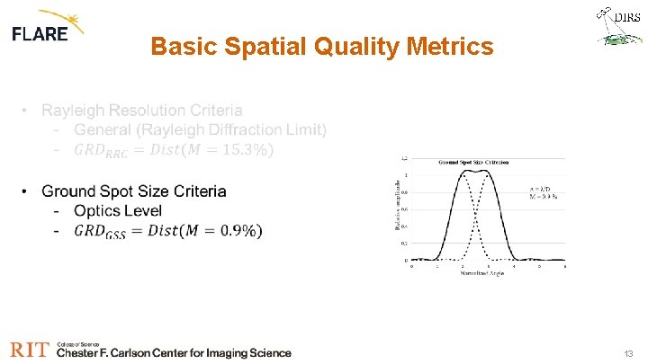 Basic Spatial Quality Metrics 13 