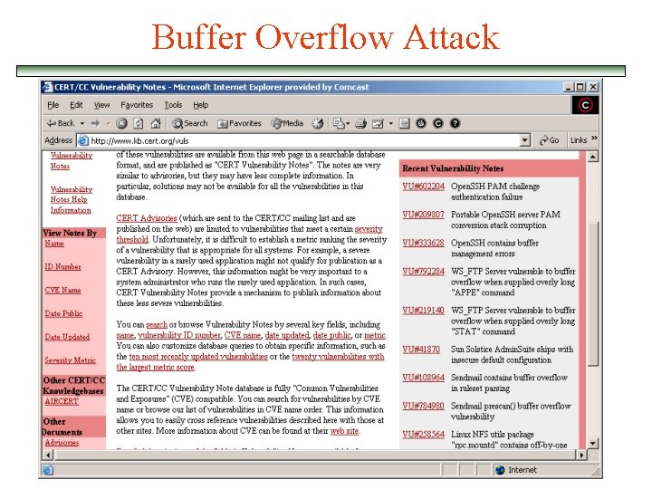 Buffer Overflow Attack 