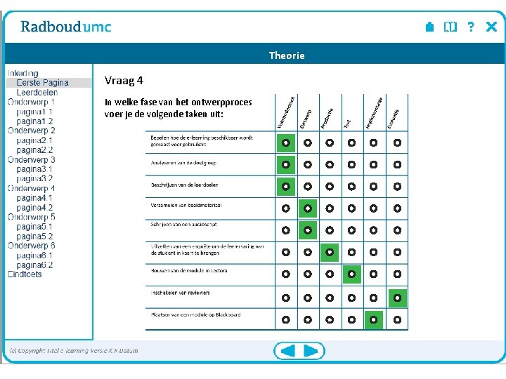 Theorie Vraag 4 In welke fase van het ontwerpproces voer je de volgende taken