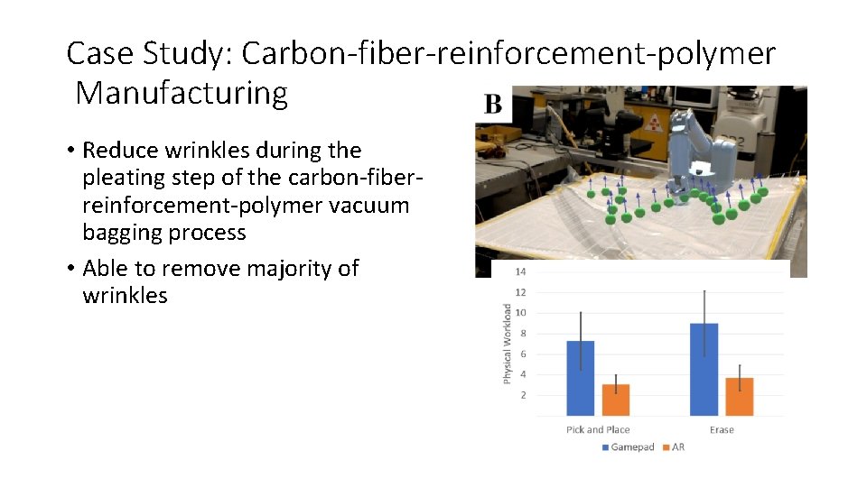 Case Study: Carbon-fiber-reinforcement-polymer Manufacturing • Reduce wrinkles during the pleating step of the carbon-fiberreinforcement-polymer