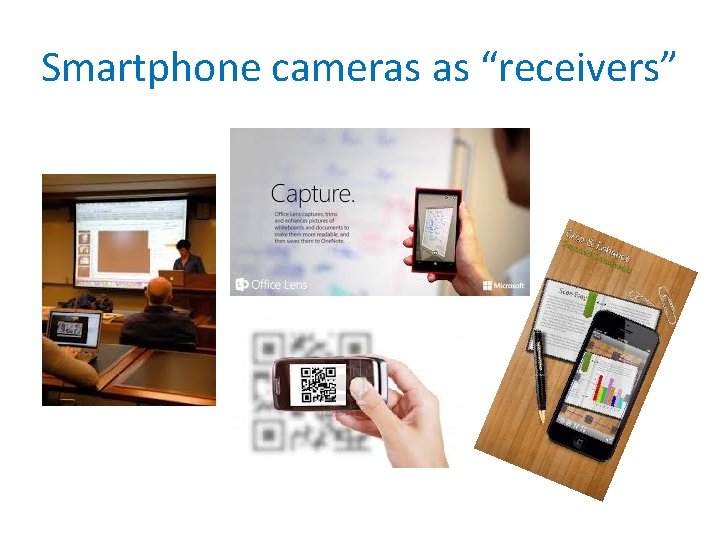 Smartphone cameras as “receivers” 