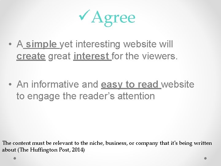üAgree • A simple yet interesting website will create great interest for the viewers.