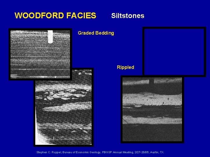 WOODFORD FACIES Siltstones Graded Bedding Rippled Stephen C. Ruppel, Bureau of Economic Geology, PBGSP