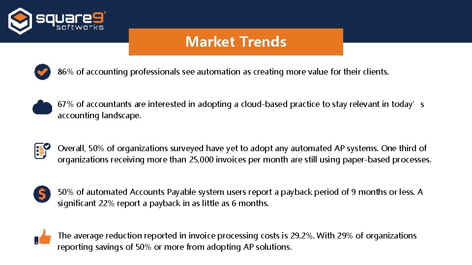 Market Trends 86% of accounting professionals see automation as creating more value for their