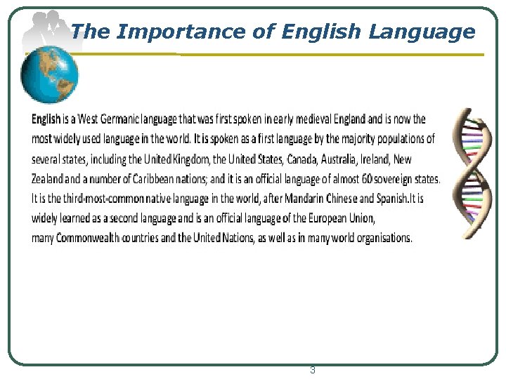 The Importance of English Language 3 