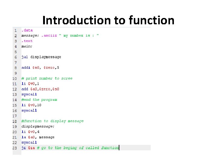 Introduction to function 