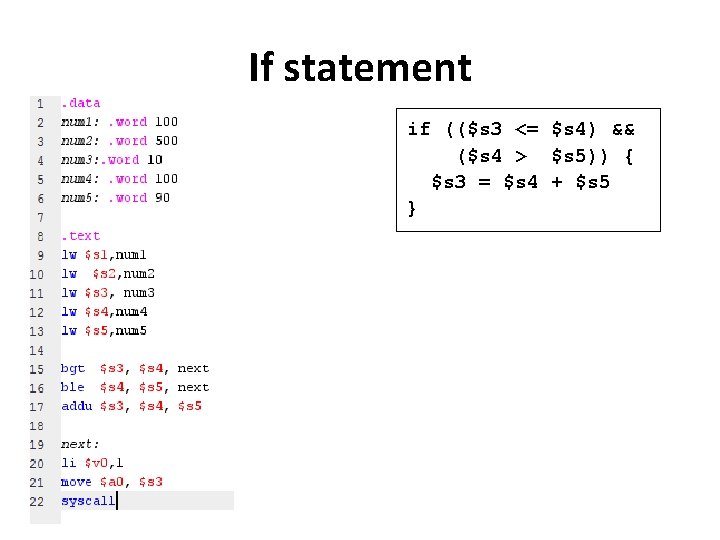 If statement if (($s 3 <= $s 4) && ($s 4 > $s 5))