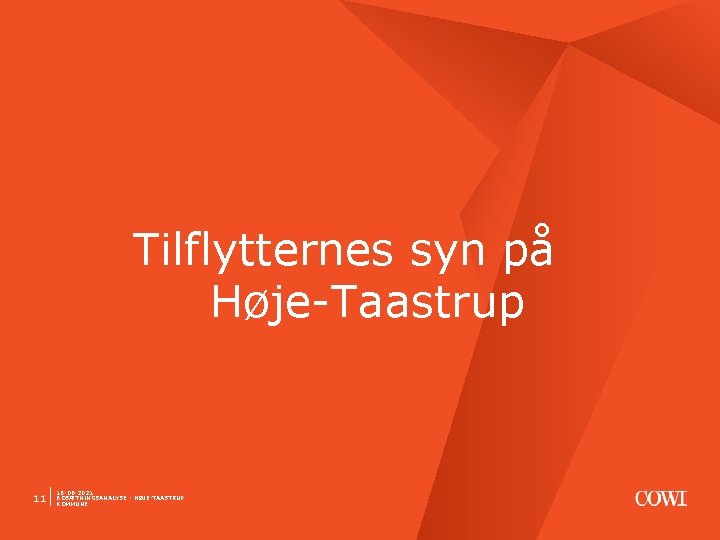 Tilflytternes syn på Høje-Taastrup 11 16 -06 -2021 BOSÆTNINGSANALYSE - HØJE-TAASTRUP KOMMUNE 