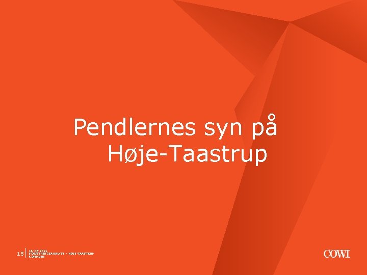 Pendlernes syn på Høje-Taastrup 15 16 -06 -2021 BOSÆTNINGSANALYSE - HØJE-TAASTRUP KOMMUNE 