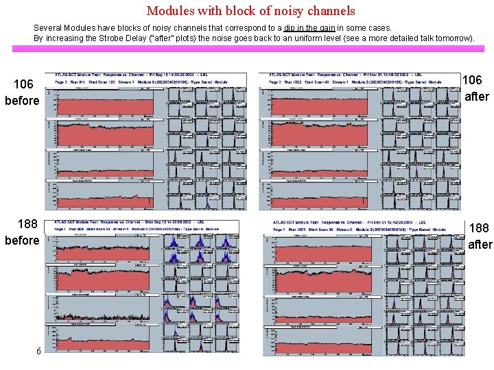 Modules with block of noisy channels Several Modules have blocks of noisy channels that