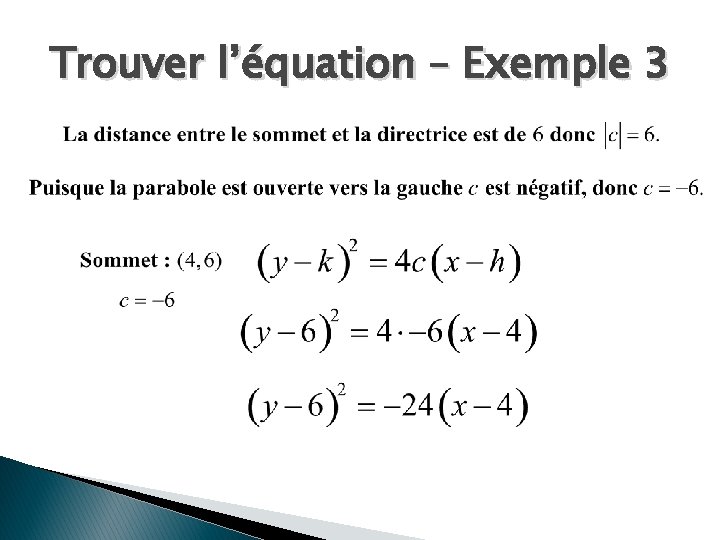 Trouver l’équation – Exemple 3 