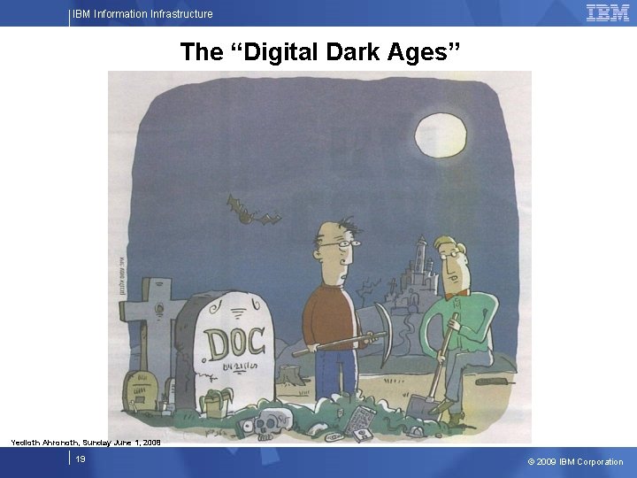 IBM Information Infrastructure The “Digital Dark Ages” Yedioth Ahronoth, Sunday June 1, 2008 19