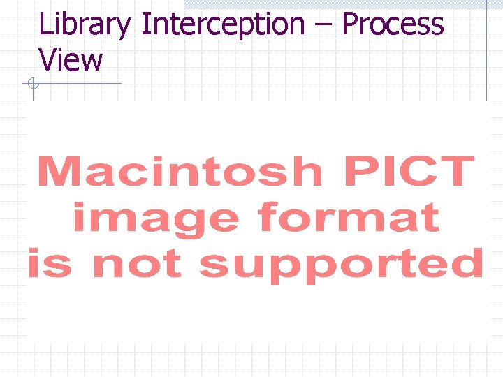 Library Interception – Process View 