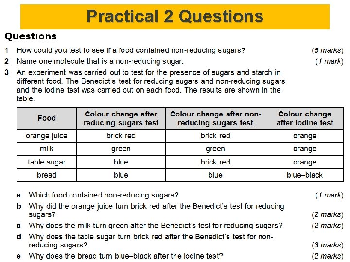 Practical 2 Questions 