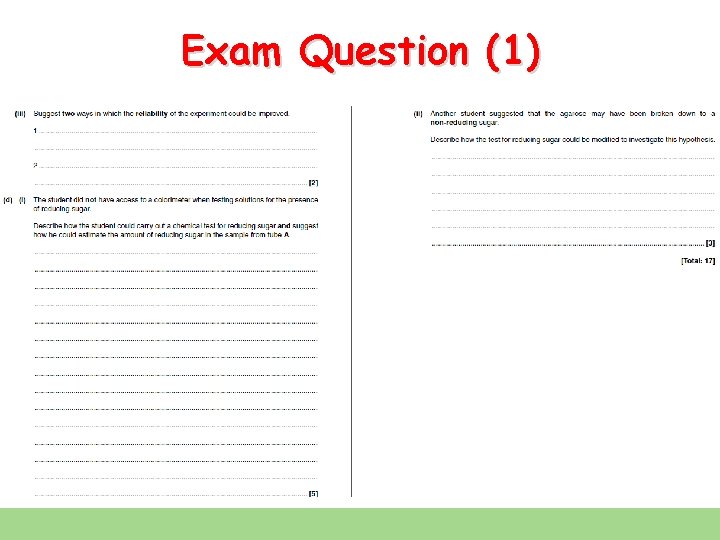 Exam Question (1) 