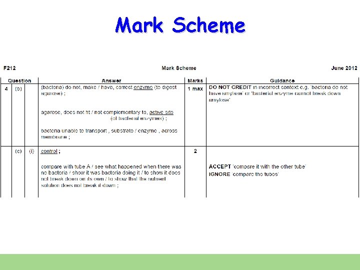Mark Scheme 