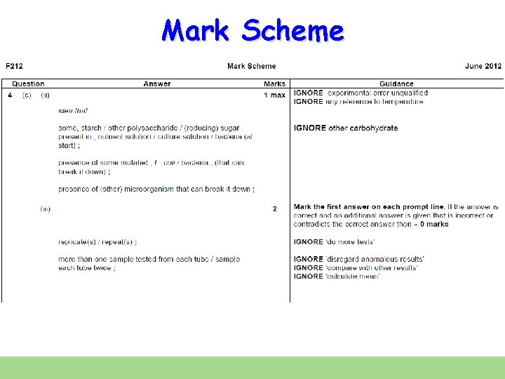 Mark Scheme 