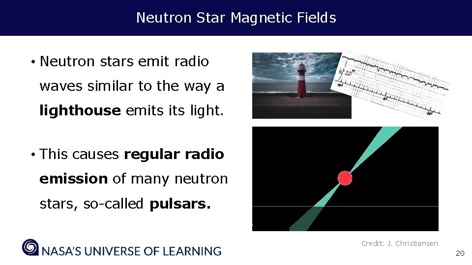 Neutron Star Magnetic Fields • Neutron stars emit radio waves similar to the way