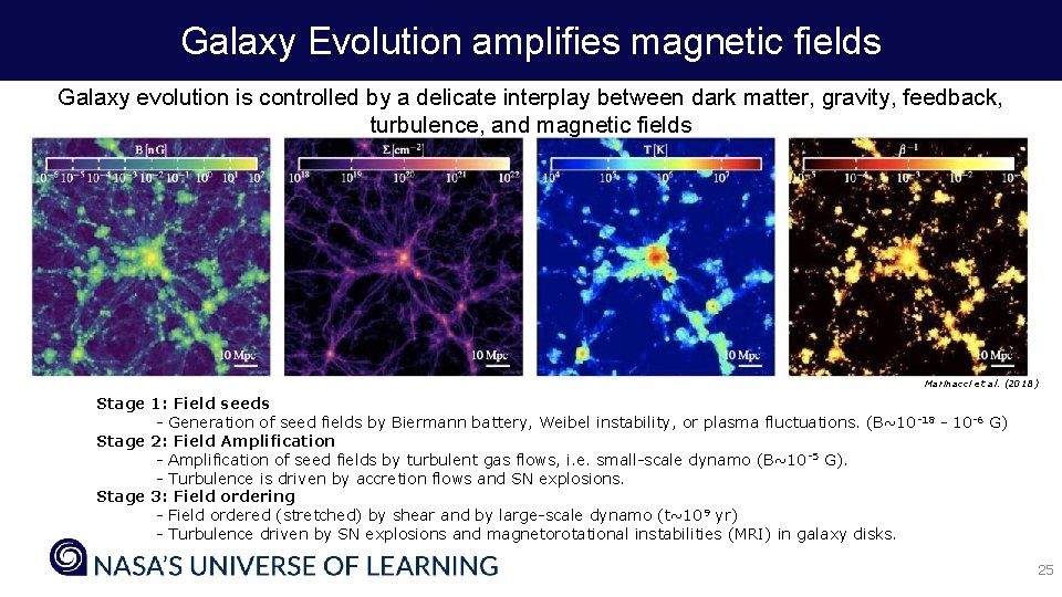 Galaxy Evolution amplifies magnetic fields Galaxy evolution is controlled by a delicate interplay between