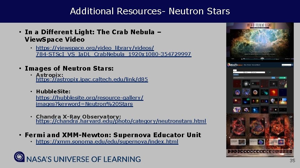 Additional Resources- Neutron Stars • In a Different Light: The Crab Nebula – View.