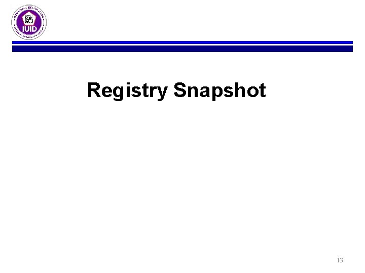 Registry Snapshot 13 