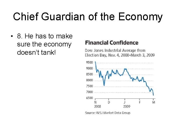 Chief Guardian of the Economy • 8. He has to make sure the economy