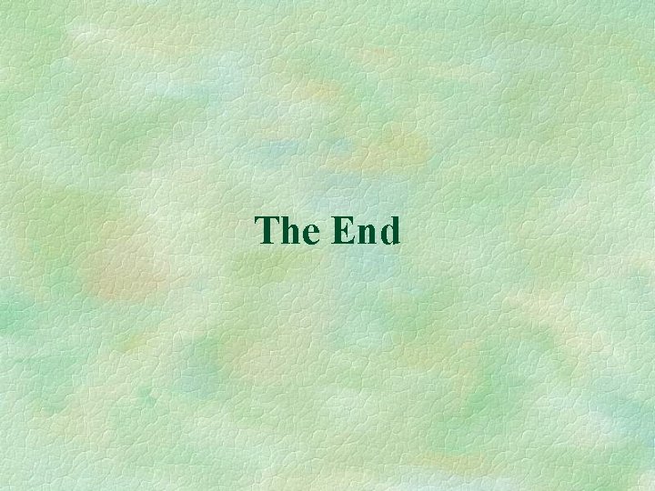 The End 