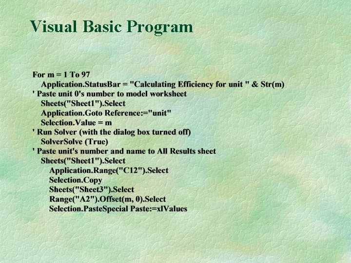 Visual Basic Program 