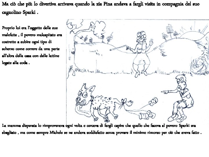 Ma ciò che più lo divertiva arrivava quando la zia Pina andava a fargli