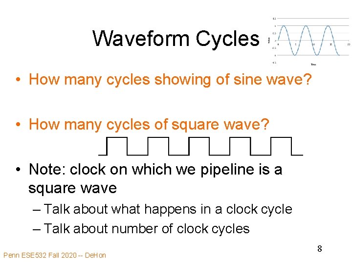 Waveform Cycles • How many cycles showing of sine wave? • How many cycles