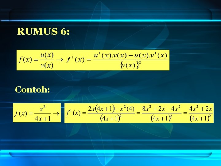 RUMUS 6: Contoh: 