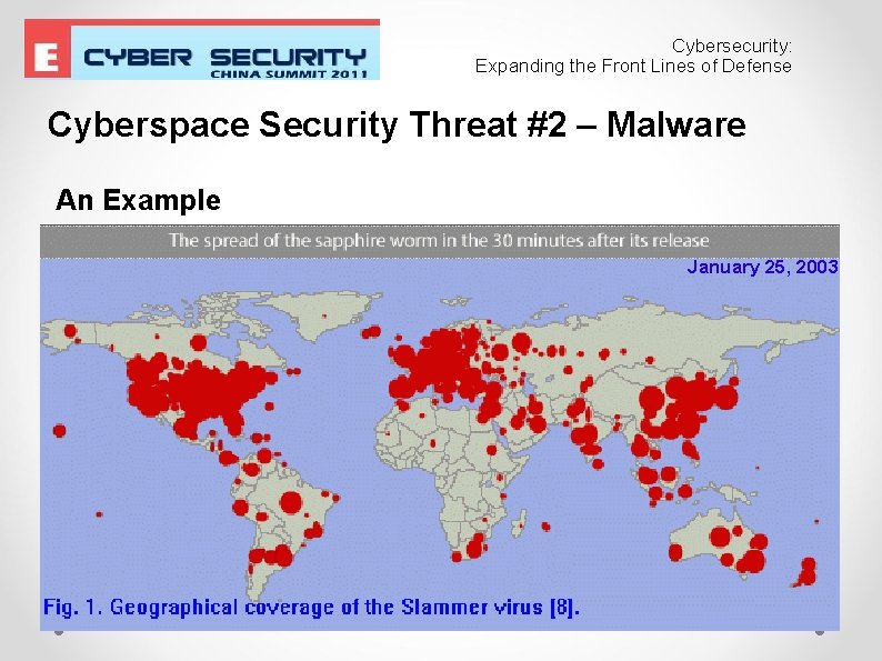 Cybersecurity: Expanding the Front Lines of Defense Cyberspace Security Threat #2 – Malware An